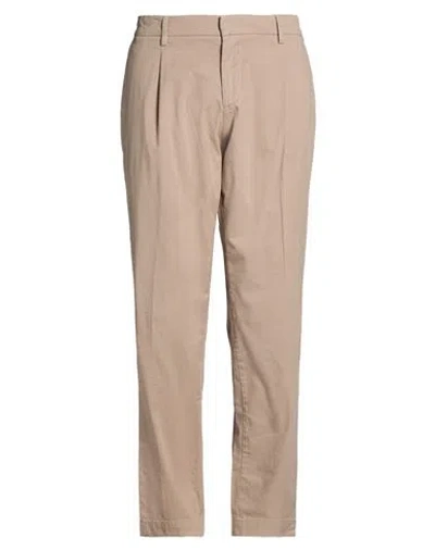 Bomboogie Man Pants Beige Size 34 Cotton, Elastane In Brown