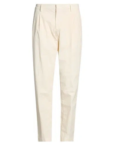 Bomboogie Man Pants Cream Size 34 Cotton, Elastane In Neutral