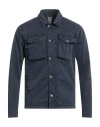 Bomboogie Man Shirt Navy Size S Cotton, Elastane In Navy Blue