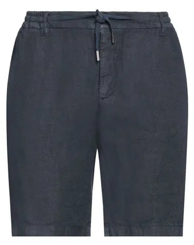 Bomboogie Man Shorts & Bermuda Shorts Navy Size Xl Linen In Navy Blue