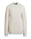 Bomboogie Man Sweater Ivory Size 3xl Acrylic, Wool In Gray