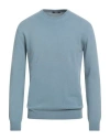 Bomboogie Man Sweater Slate Blue Size 3xl Wool, Polyamide