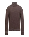 Bomboogie Man Turtleneck Chocolate Brown Size 3xl Acrylic, Wool