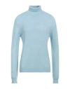 Bomboogie Man Turtleneck Light Blue Size Xl Nylon, Wool