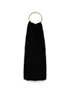 Bomboogie Ribbed-knit Scarf In Black