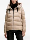 Bomboogie Rome Hooded Padded Jacket In Neutral