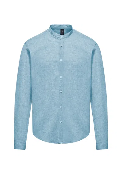 Bomboogie Shirts Man  Sm6401 ? Li2 23 Light Blue