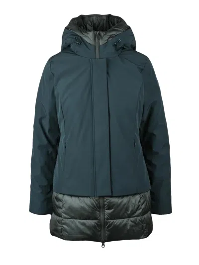 Bomboogie Slim-fit Forest Green Short Jacket With Padded Hem