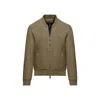 Bomboogie Vegetable Tanned Nappa Bomber Jacket In Brown