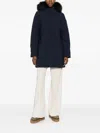 Bomboogie Vienna Hooded Parka In Blue