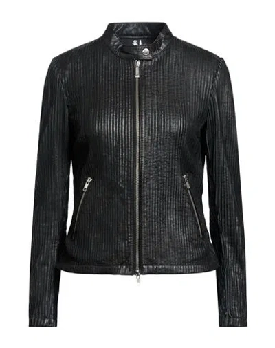 Bomboogie Woman Jacket Black Size 2 Leather