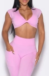 Bombshell Sportswear Fab Bust Bra In Pink