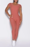 Bombshell Sportswear Open Back Tee Bodysuit In Pink