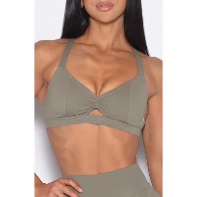 Bombshell Sportswear Sweetheart Sports Bra In Gray