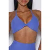 Bombshell Sportswear Twist Mini Bra In Blue