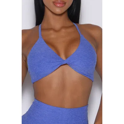 Bombshell Sportswear Twist Mini Bra In Blue