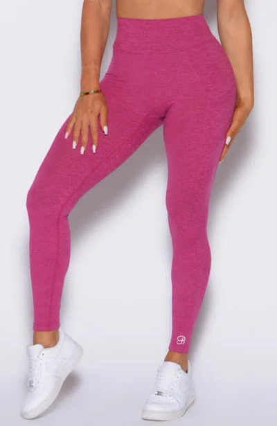 Bombshell Sportswear V Back Leggings In Pink