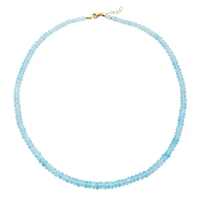 Bombyx House Women's Birthstone December Blue Topaz Ombre Necklace In Red