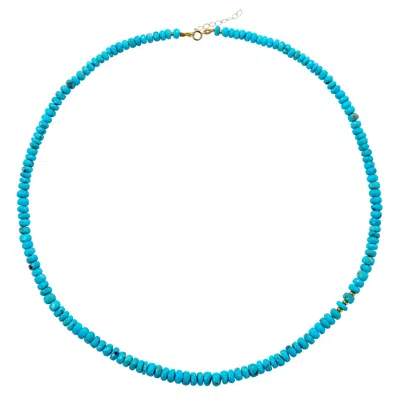 Bombyx House Women's Blue December Birthstone Turquoise Gold Necklace