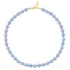 Bombyx House Women's Gold / Blue / Red Angelite Tourmaline Necklace In Blue