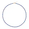 Bombyx House Women's Gold / Blue Tiny Lapis Lazuli Tube Princess Necklace In Blue
