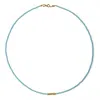 Bombyx House Women's Gold / Blue Tiny Turquoise Gold Necklace In Green