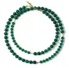 Bombyx House Women's Gold / Green Deep Green Chalcedony Necklace In Green