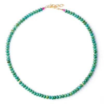 Bombyx House Women's Gold / Green Green Turquoise Necklace In Multi