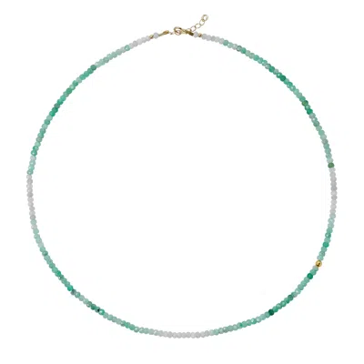Bombyx House Women's Gold / Green Ombre Light Emerald Necklace Gold