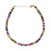 Bombyx House Women's Gold / Green / Pink Birthstone October Watermelon Tourmaline Gold Bracelet In Multi