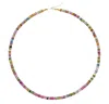 Bombyx House Women's Gold / Green / Pink Birthstone October Watermelon Tourmaline Necklace Gold In Brown