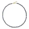 Bombyx House Women's Gold / Grey Translucent Gray Labradorite Necklace In Multi