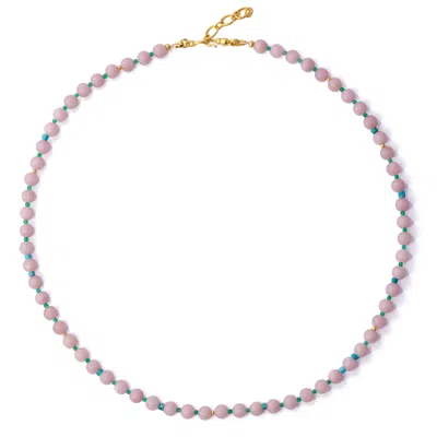 Bombyx House Women's Gold / Pink Pink Opal Mika Necklace