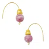 Bombyx House Women's Gold / Pink Pink Tourmaline Earring Gold Hook In Gold