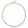 Bombyx House Women's Gold / Pink Queen Conch Rondelle Necklace In Purple