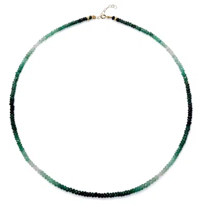 Bombyx House Women's Green Birthstone May Emerald Ombre Necklace Gold