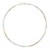 Bombyx House Women's Green / Blue / Pink Tiny Rainbow Tourmaline Necklace Gold In Multi