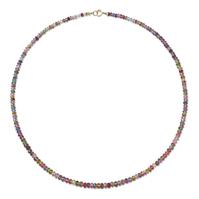 Bombyx House Women's Mixed Tourmaline Graduated Necklace In Blue/green/pink/purple/yellow