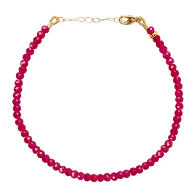 Bombyx House Women's Red Ruby Bracelet Gold