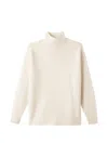 Bompard Ample High-neck Side-slit Sweater In White