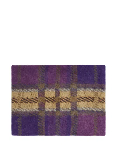Bompard Brushed Tartan Snood In Brown