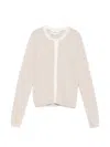 Bompard Button Cardigan In Neutral