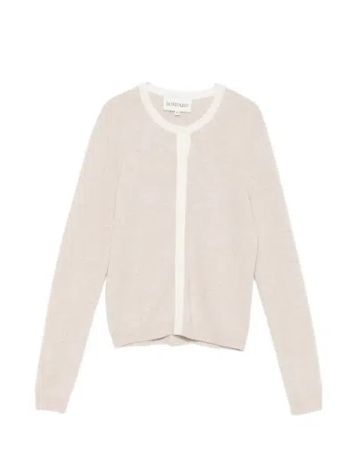 Bompard Button Cardigan In Neutral