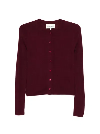 Bompard Buttoned Cardigan In Burgundy