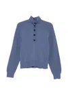 Bompard Buttoned Sweater In Blue