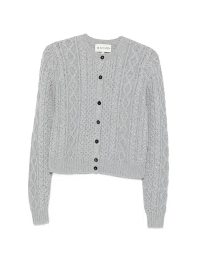Bompard Cable-knit Cardigan In Animal Print