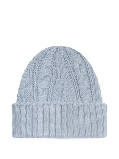 Bompard Cable-knit Cashmere Beanie Hat In Blue
