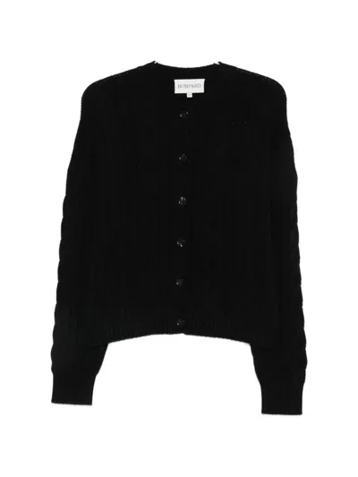 Bompard Cable-knit Cashmere Cardigan In Black