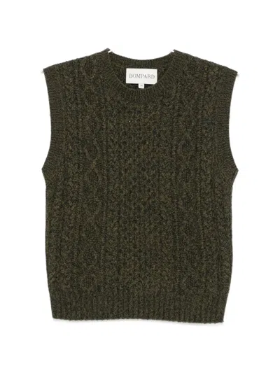 Bompard Cable-knit Sleeveless Vest In Green