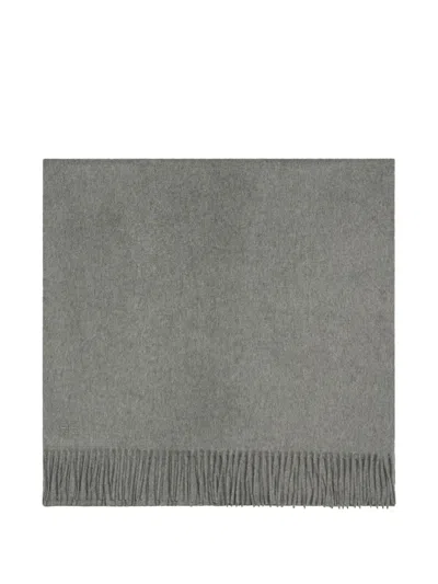 Bompard Cali Cashmere Fringed Scarf In Gray